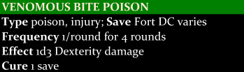 Venomous Bite Poison